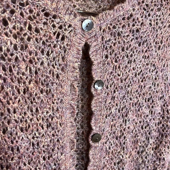 Sundance Purple Crocheted Long Sleeve Cardigan Sweater, Women’s Size Extra Small - Picture 4 of 7